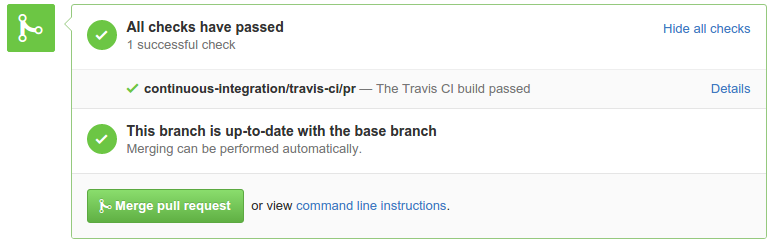 All checks passed on github